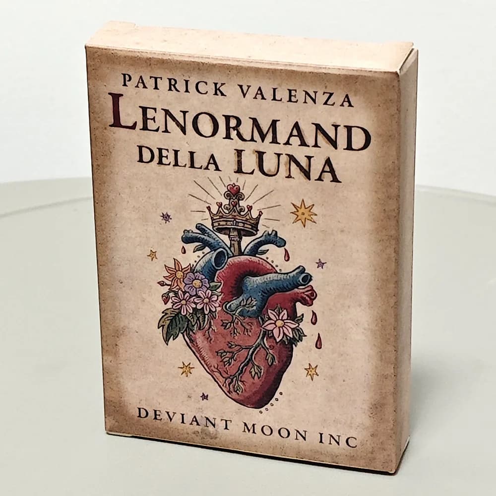 Mazzo di 36 Carte Lenormand Della Luna di Patrick Valenza, Carte Divinatorie in Stile Artistico del XIX Secolo, Mazzo Oracolo Lenormand Surreale