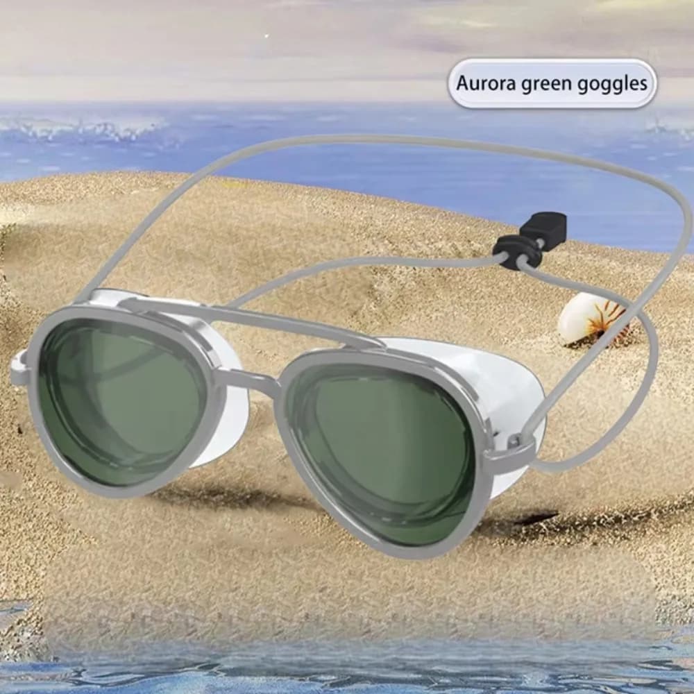 Occhialini da Nuoto Antiappannamento a Visione Completa, Design Unisex, Occhiali Professionali per Nuoto e Surf, Regolabili in Silicone