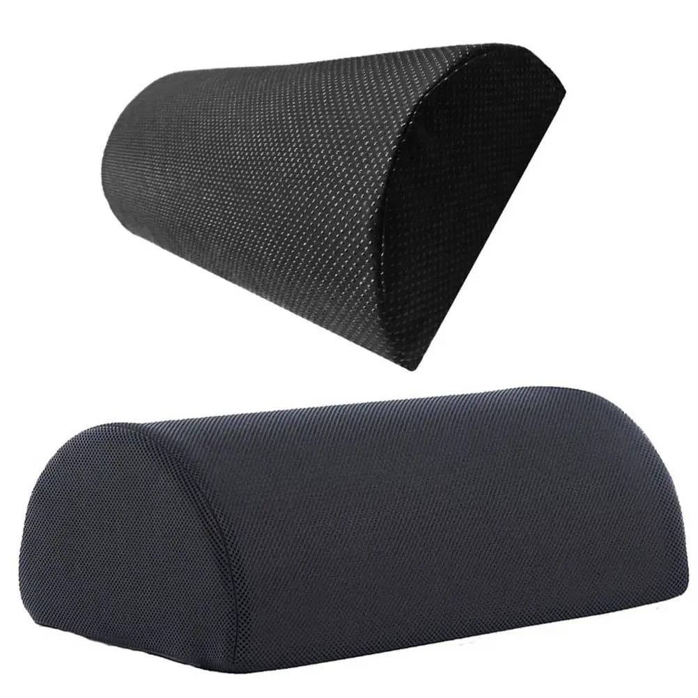 Cuscino per Piedi Nero Design a Mezza Cilindrata Leggero e Morbido Poggiapiedi Ergonomico per Ufficio e Casa Antiscivolo Lavabile