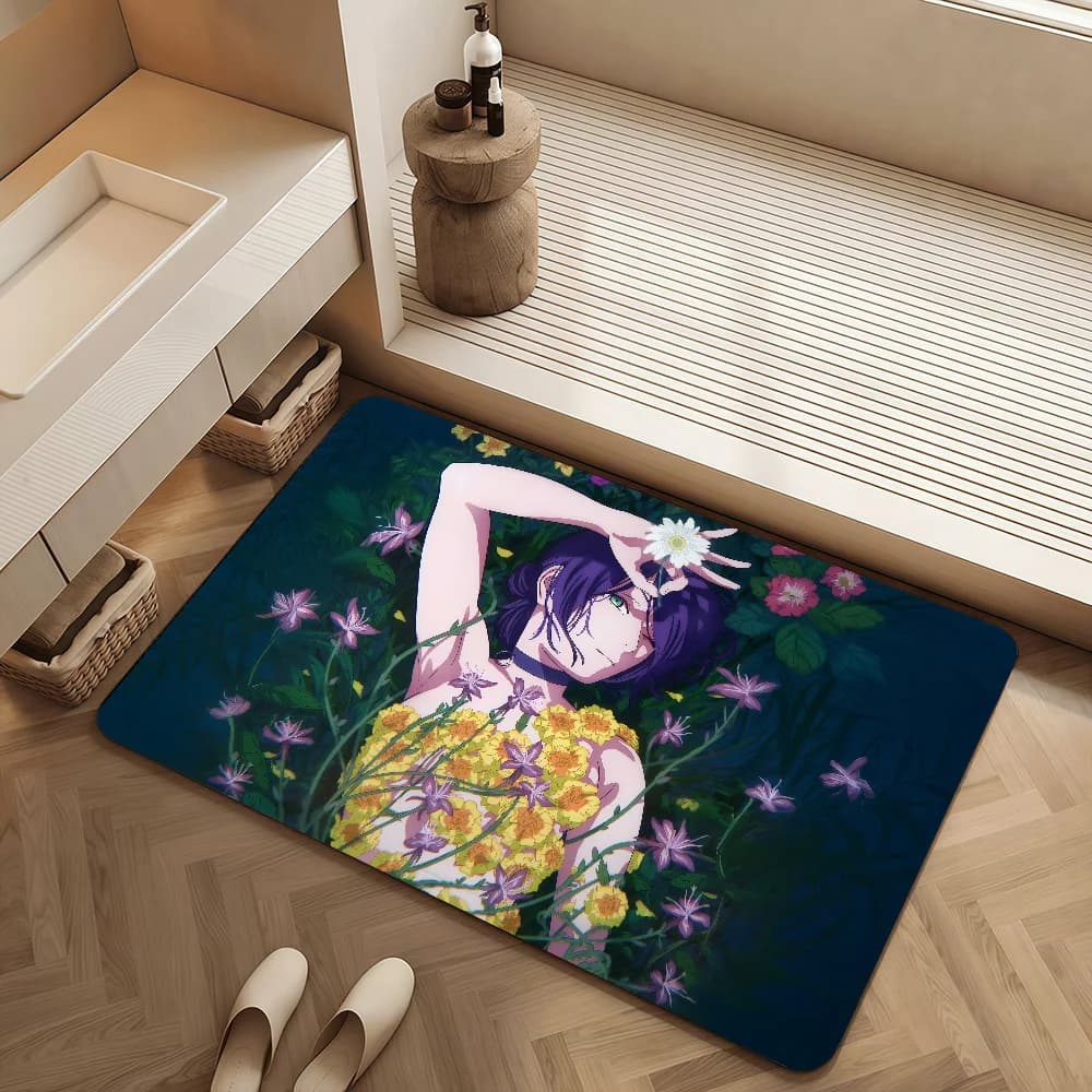Tappeto Anime per Ingresso, Bagno, Corridoio, Soggiorno, Camera da Letto, Balcone - Decorazione a Tema Film e Anime (es. Chainsaw)