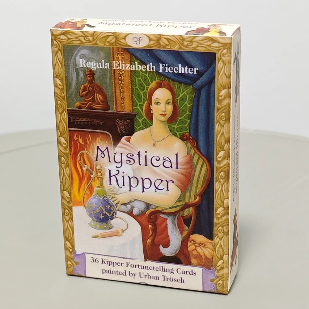 Mazzo Mystical Kipper 36 carte Oracle con parole chiave Sistema tedesco di predizione del futuro 9 * 6 cm
