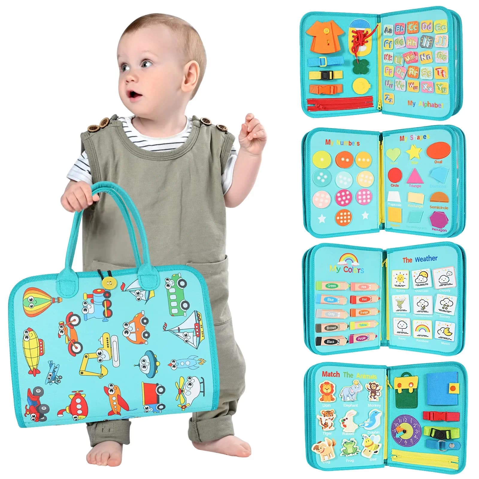 Giocattoli da tavolo per bambini occupati, giocattoli Montessori sensoriali per bambini, educazione per l'apprendimento prescolare, giochi di abilità motorie fini giocattoli