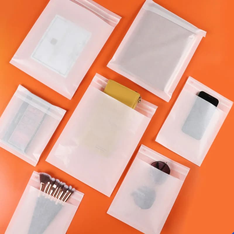 50 Pezzi Sacchetti di Carta Cerata Biodegradabile Ecologica per Imballaggio di Abbigliamento e Accessori, Personalizzabili con Logo