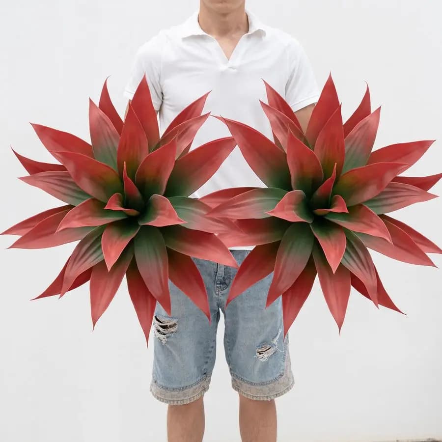 Agave Plants, Large Planters UV-resistant fake agave for the decoration of artificial plants for indoors and outdoors for outdoor fake plants