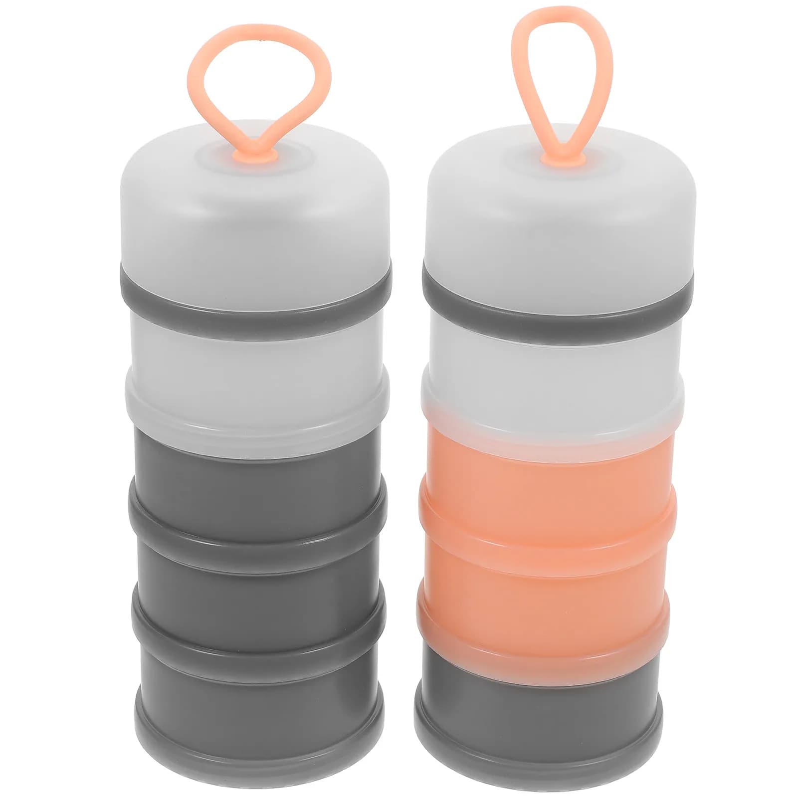 2Pcs Baby Formula Dispenser Stackable Leakproof Portable Milk Powder Container Travel Sealing Storage Box Infant Food Organizer