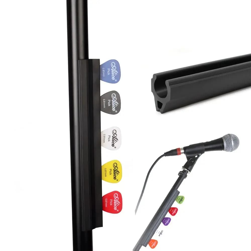 Pratici supporti per plettri supporto per microfono dal vivo Clip per supporto per plettri per chitarra in gomma