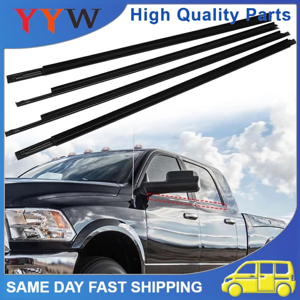 4PCS Qualità Auto Guarnizione Finestra Stampaggio Trim Cintura di Tenuta 55112376AH 55372138AHM Per DODGE RAM 1500 2500 3500 2009-2021