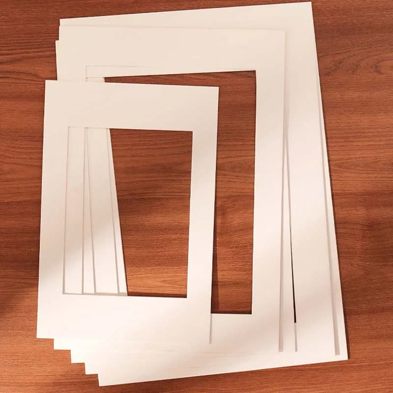 Formato A4 A3 15 pezzi Tappetini per foto Supporti di carta rettangolari per cornici da 6/7/8/10/16 pollici Decorazioni per foto Tappetino per foto Cornice per foto in carta