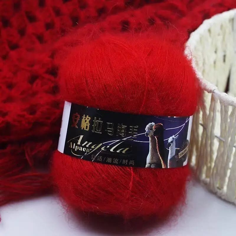 Angra Alpaca Mohair, importato dall'Africa meridionale Filo lavorato a maglia con palline di lana fine intrecciate a mano fai-da-te