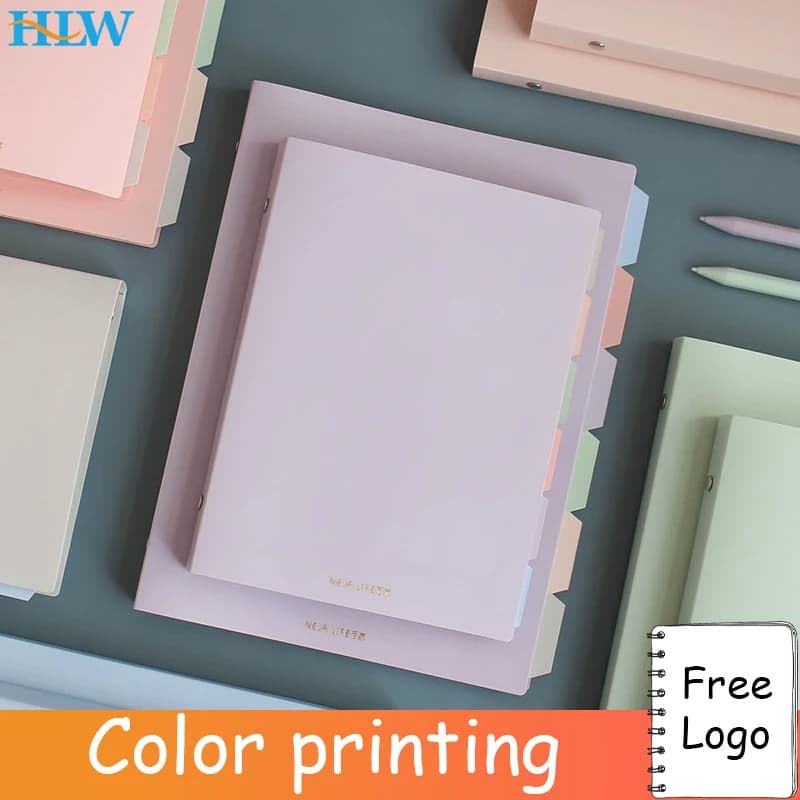 Morandi Color A5/B5 DIY Binder Notebook Cover Diary Agenda Planner Paper Cover School Stationery Office Supplies