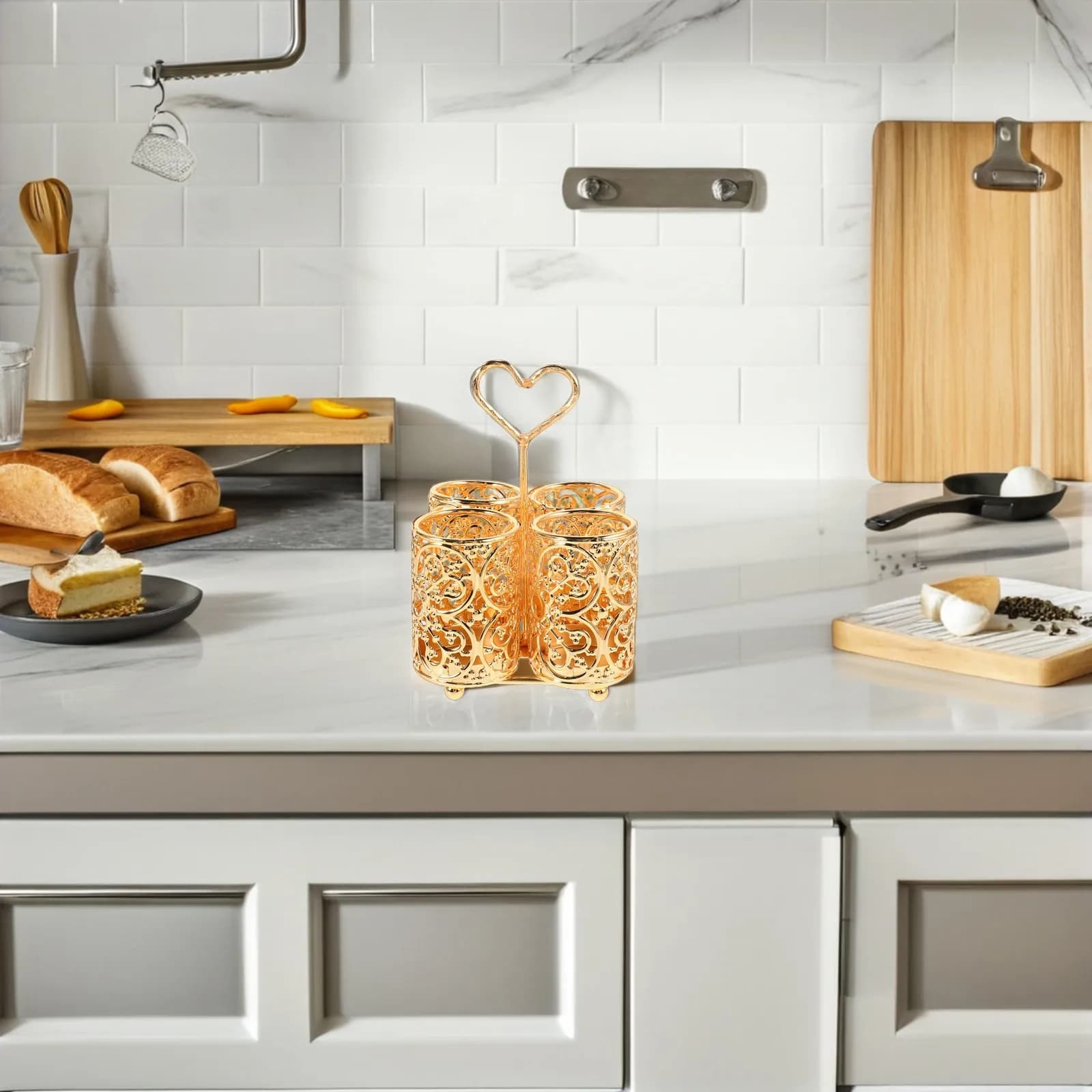 Porta Bacchette da Cucina Multifunzionale, Organizzatore per Posate, Scolapiatti e Supporto per Forchette, Cucchiai e Coltelli da Piano Cucina