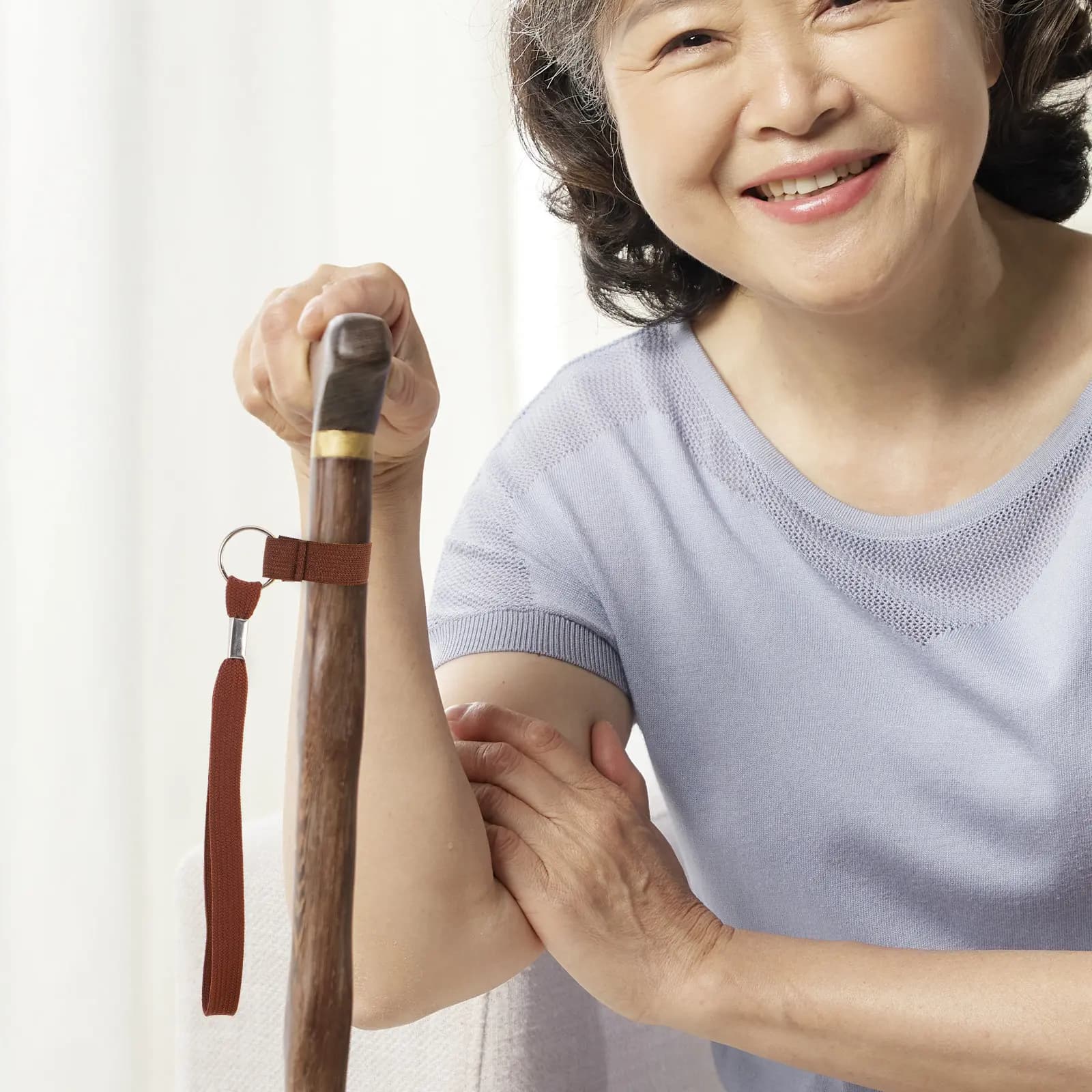 8 Pezzi Cinghie Antiscivolo per Bastone da Passeggio, Supporto Morbido per la Mano per Anziani, Accessori per Bastoni da Trekking, Cinghie per Bastoni da Escursionismo