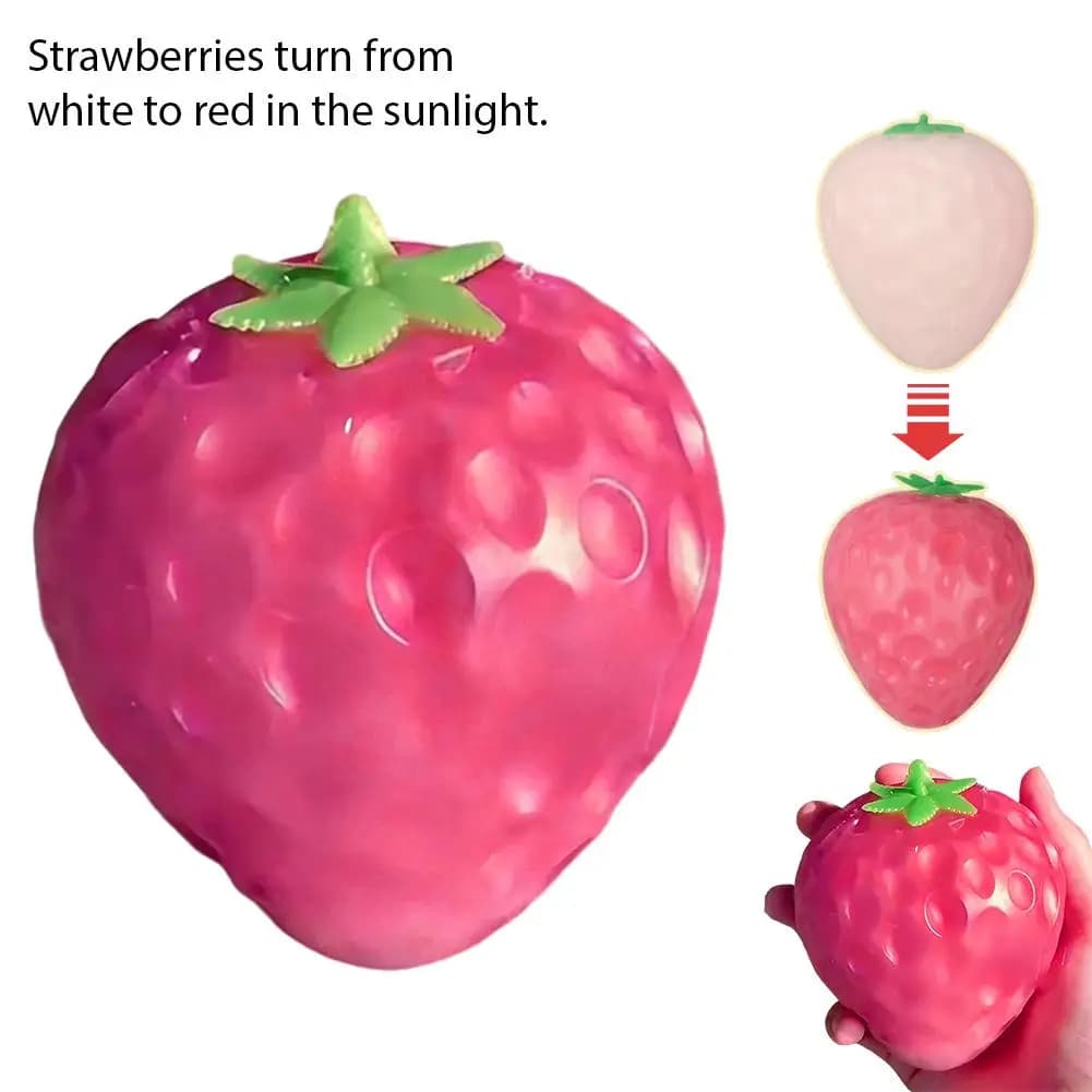 Squishy Super Jumbo a Forma di Fragola, Antistress a Lenta Risalita per Adulti, Giocattolo Antiansia per Bambini e Adulti, Giocattolo da Spremere Non Tossico