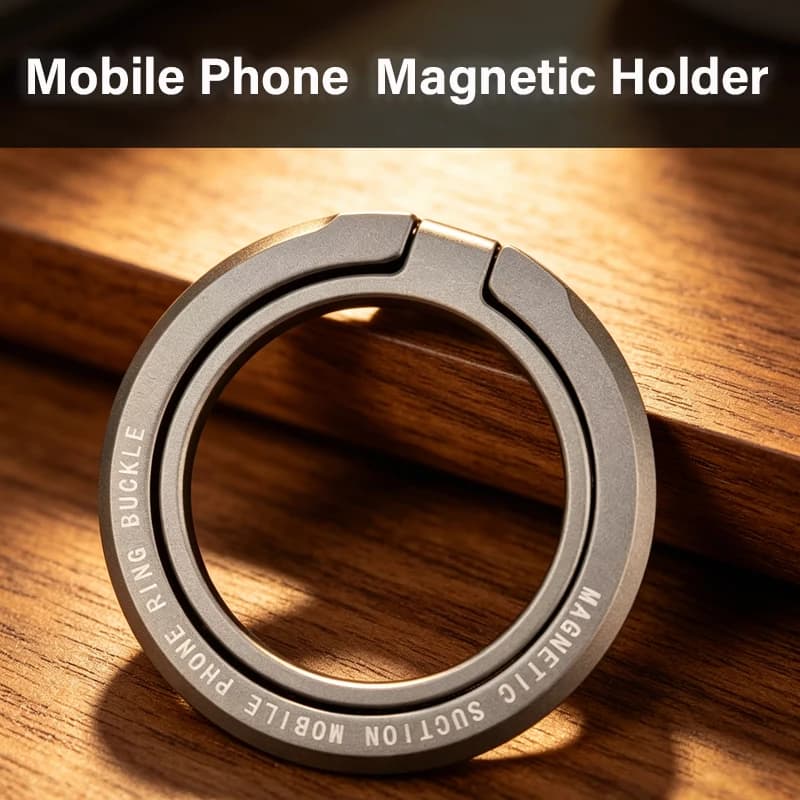 360 ° Supporto Magnetico Girevole per Telefono per Magsafe, Anello Porta Telefono in Metallo per Palestra, Supporto Pieghevole con Magnete Potente per iPhone 17 16 Pro
