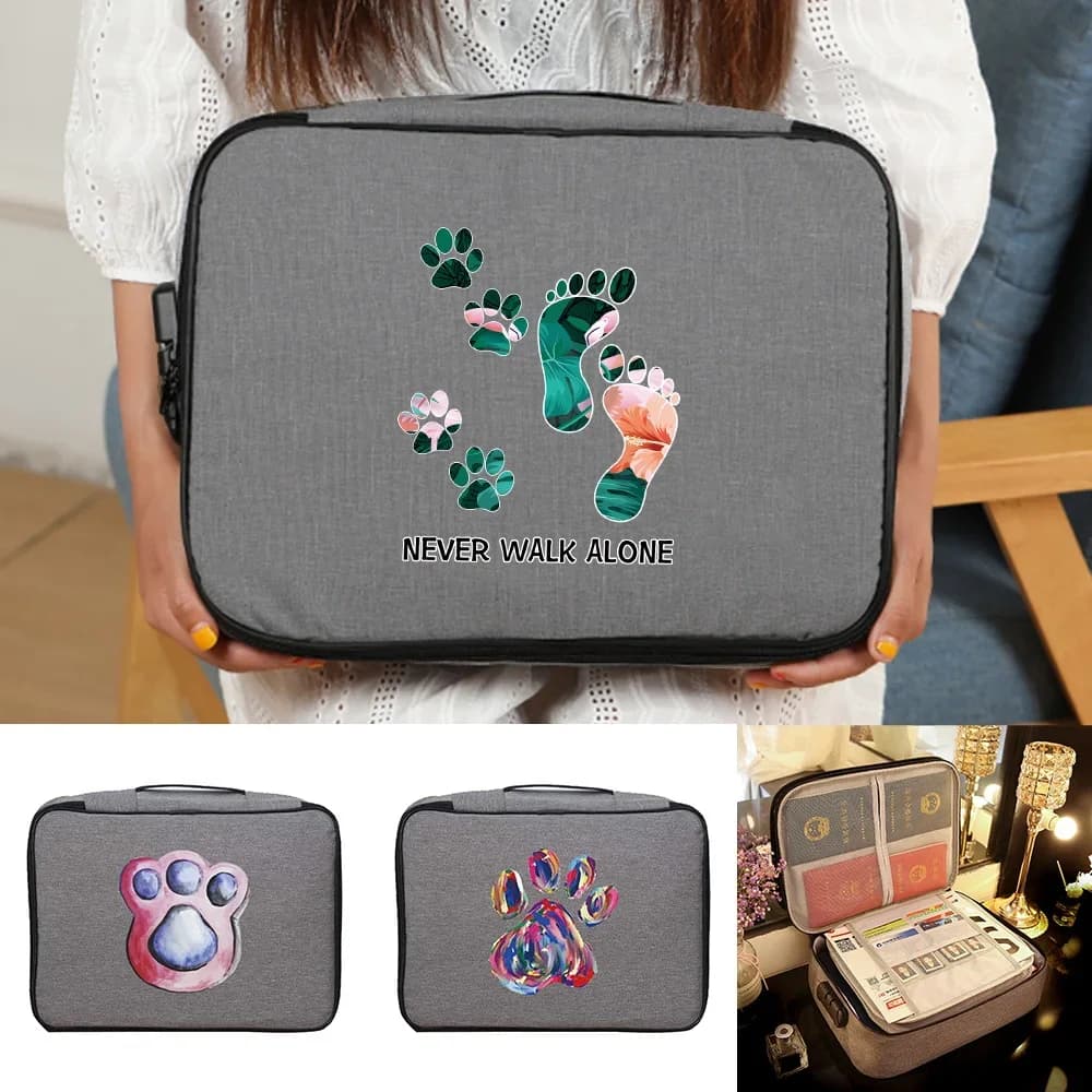 Grande documento di archiviazione Tote File Lockbox Cartella Porta passaporto Blocco password Privacy Roba Borse con serratura Organizzatore di moda