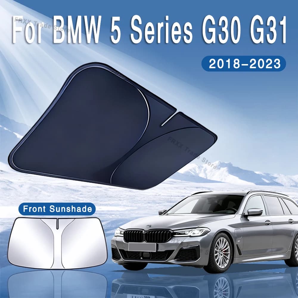 Per BMW Serie 5 G30 G31 2018 ~ 2023 2020 Pieghevole Auto Visiera Parasole Parabrezza Anteriore Parasole Isolamento Termico Estate Accessori Auto