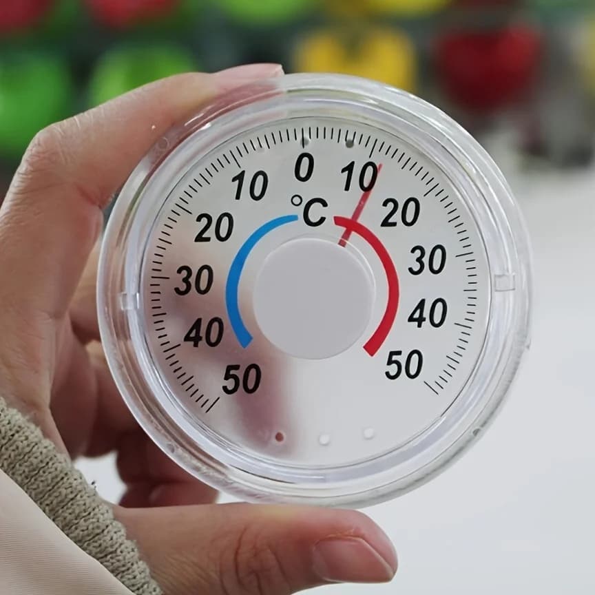 Termometro con quadrante senza batteria Montaggio a parete per finestra interna ed esterna da -50°C a 50°C Indicatore di temperatura Regalo per uso domestico in ufficio