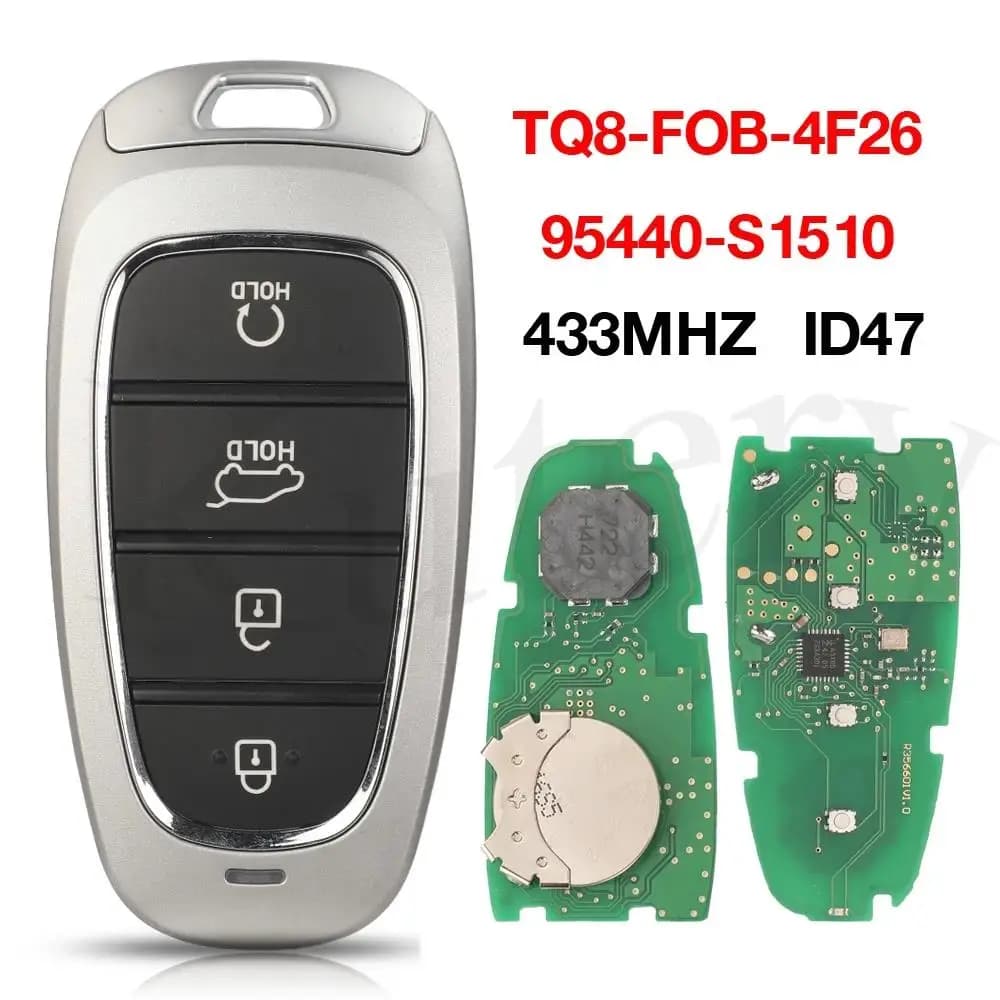 Telecomando jingyuqin 95440-S1510 433MHZ con chip 47 per HYUNDAI Santa Fe 2021-22, chiave remota smart di prossimità senza chiave per auto, controllo FOB