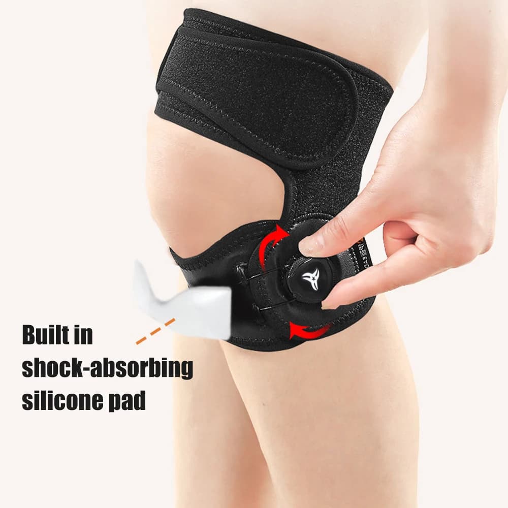 1pcs Adjustable Patella Knee Brace with Knob Strap Patella Tendon Stabilizer Knee Pain Relief Support for Hiking Soccer