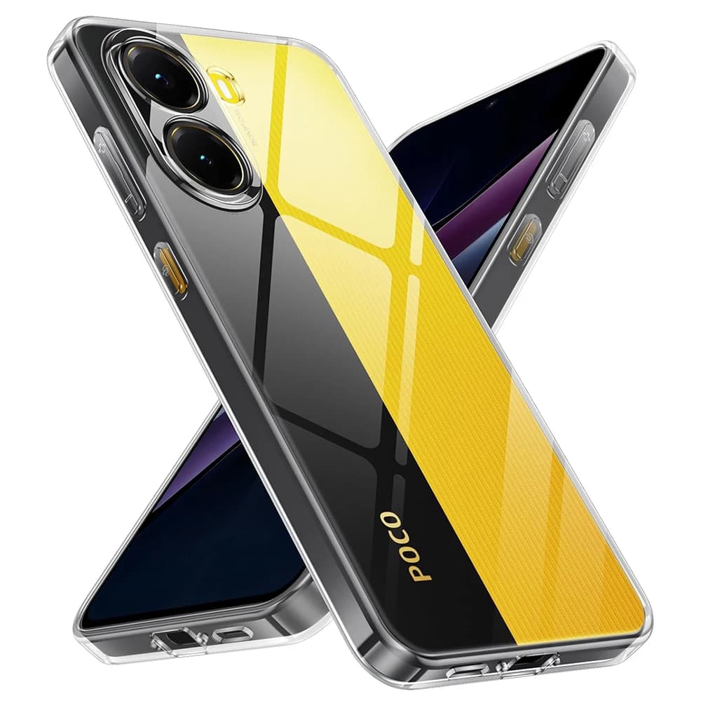 Transparent Silicone Case For Xiaomi Poco X7 X6 X5 X4 X3 M7 M6 M5 M4 M3 Pro GT F7 F6 F5 F3 F1 Cover Clear Shockproof Shell