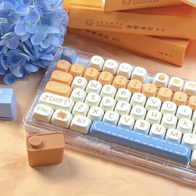 Budino orso keycap MOA altezza pbt sublimazione 68.75.82.87 tastiera non meccanica Qiu Tian