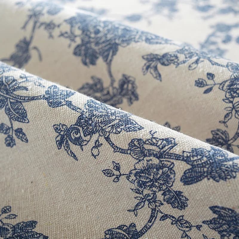 150x50 cm Cotone Lino Blu Retro Orchidea Tessuti Stile rurale e pastorale Tende fatte a mano Borse Fatte a mano Decorazione domestica fai da te