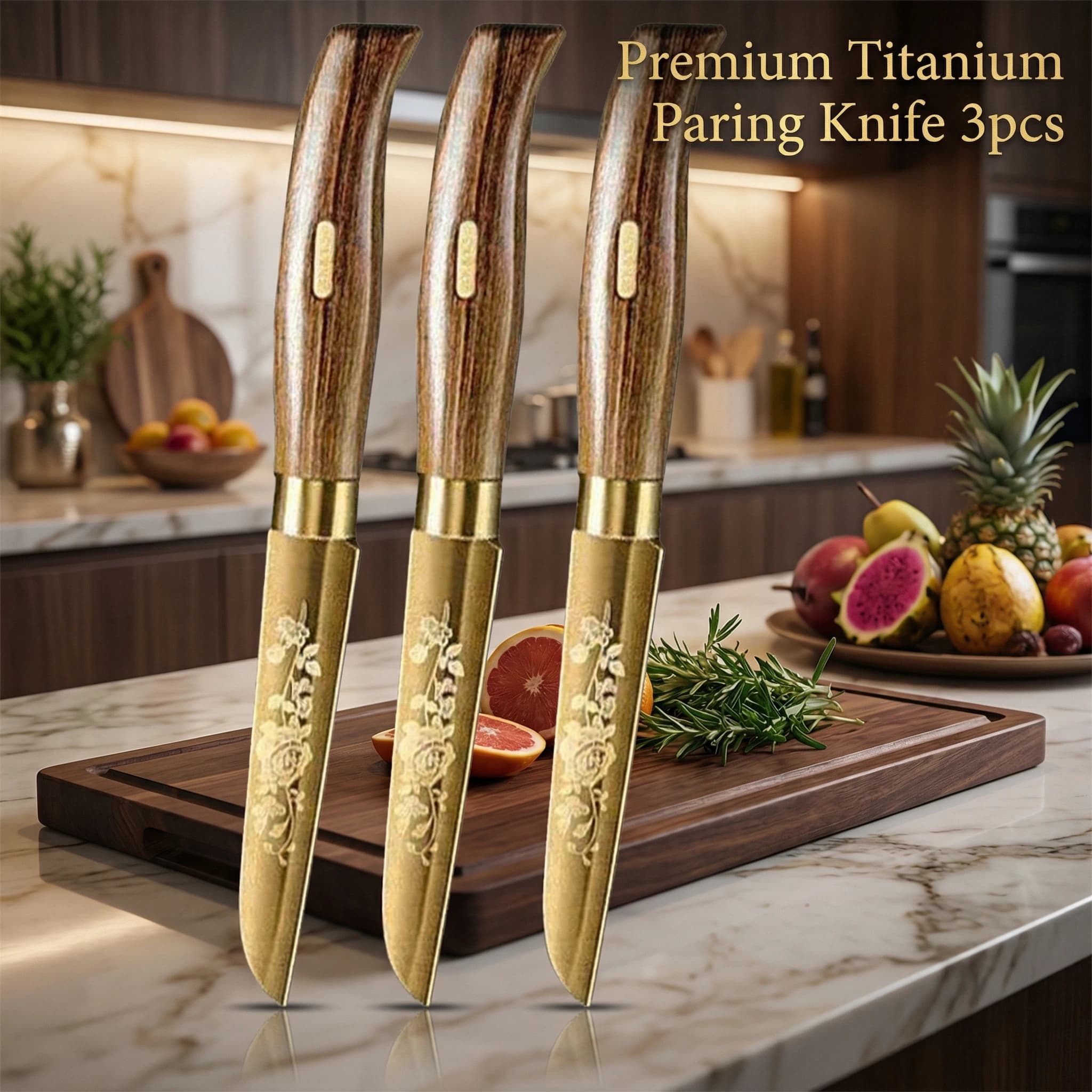 Set di 3 Coltelli Multiuso per Frutta - Pelapatate in Acciaio Inox Economico per Cucina, Coltello Piccolo Affilato per Casa e Ristorante