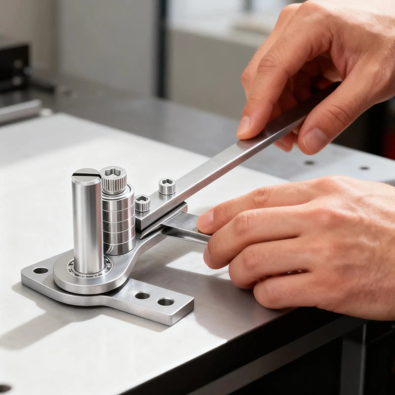 Piegatrice Manuale per Metallo 1-4.5mm, Piccola Piegatrice Manuale per Lamiera, Dispositivo di Piegatura per Lavorazione Metalli, Utensile per Piegare Lamiera e Filo di Ferro