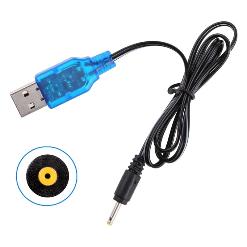 Caricatore USB per batteria da 3,7 V 2,5 mm/3,5 mm per elicottero Quadcopter giocattoli modello auto camion elettrico