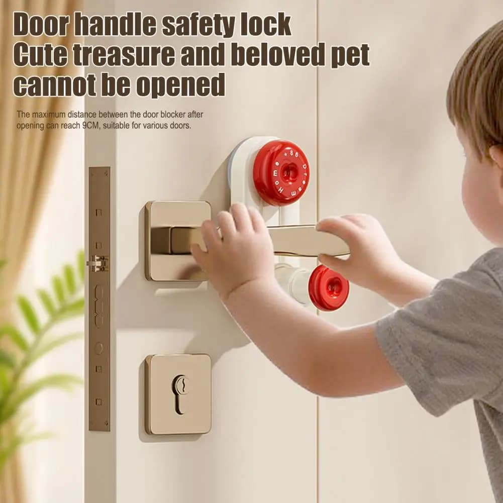 Blocco di Sicurezza per Porte, Fermaporta per Bambini, Protezione Antifurto Adesiva per Casa e Hotel