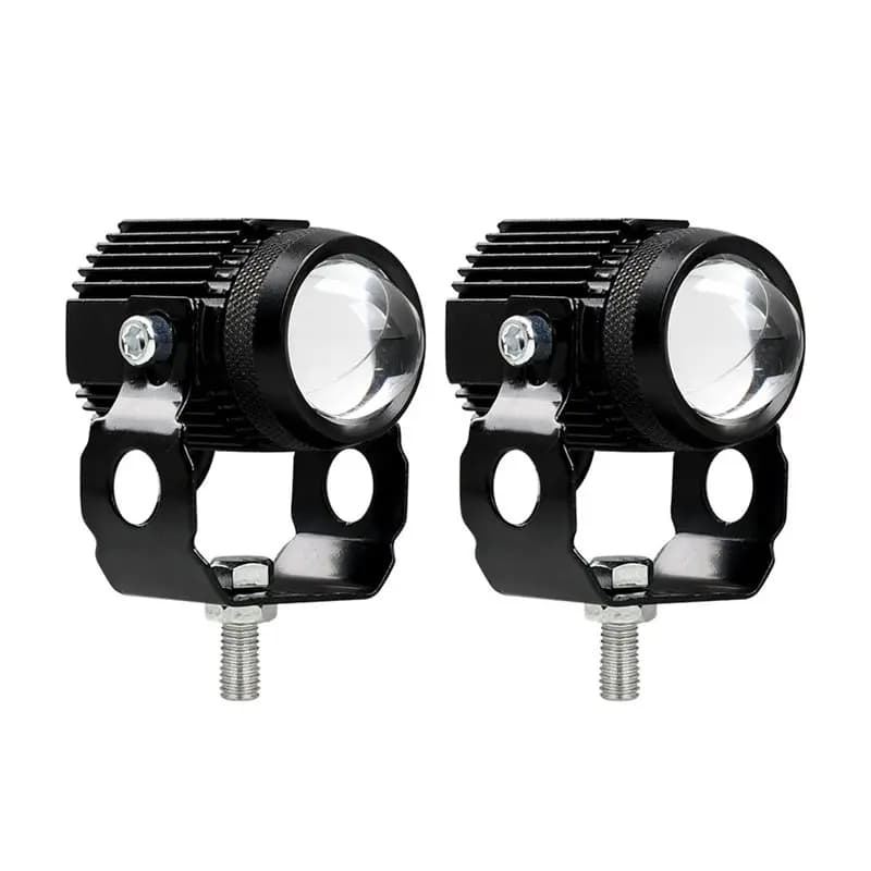 ABXN-2 Pezzi Faro LED per Moto con Ventola, Luce Ausiliaria Bicolore per Moto, Illuminazione Notturna per Veicoli Elettrici