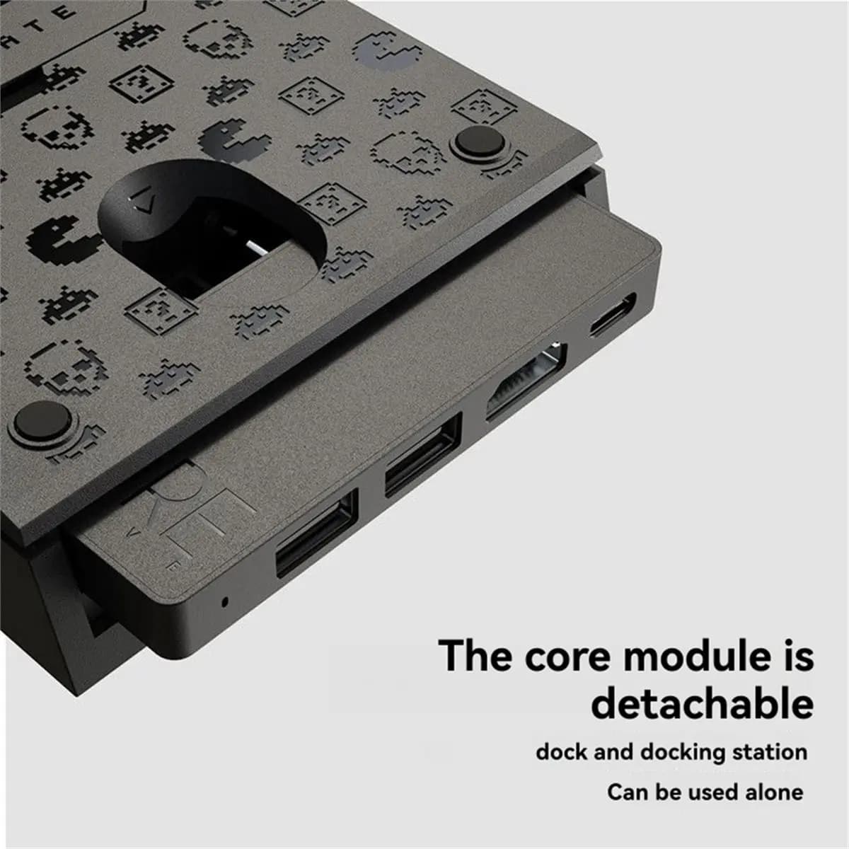 Accessori Digitali Essenziali per Switch 2 Edizione Standard, Dock Stand Staccabile con Hub USB C, Stazione di Docking per /NS OLED