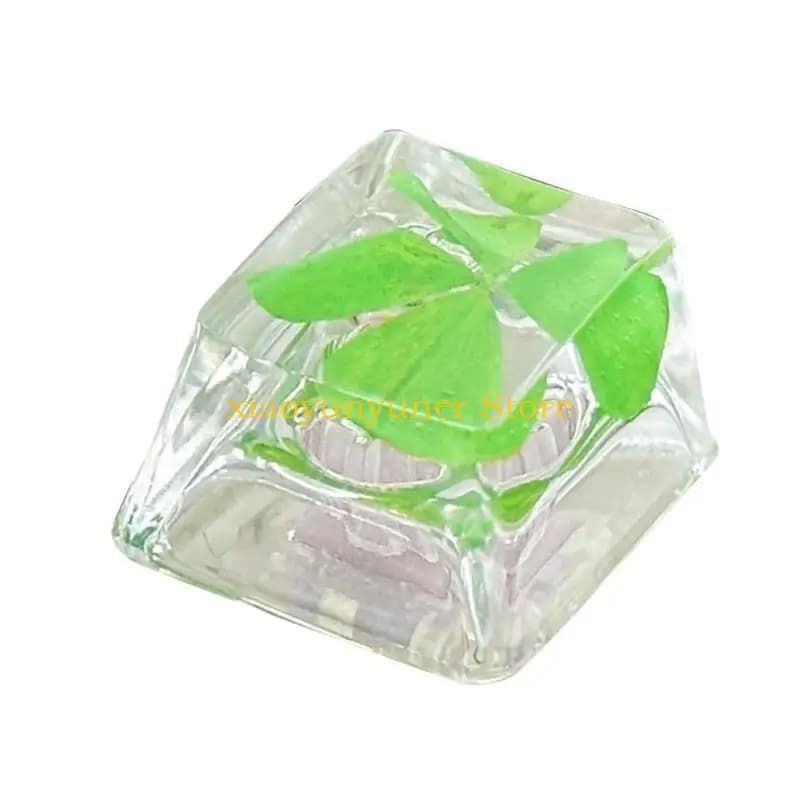 P9JB Trasparenza Trifogli Keycap Fatto a Mano Keycap Base Customs Retroilluminati Keycap per Tastiere Meccaniche Interruttori