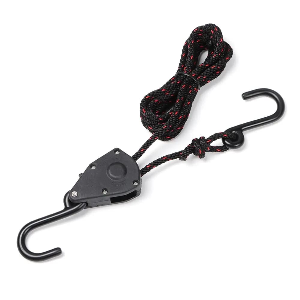 1/4 1/8 pollici Heavy Duty regolabile Hanging Rope Clip puleggia cricchetti Kayak e canoa Boat Bow Stern Rope Lock Tie Down Strap