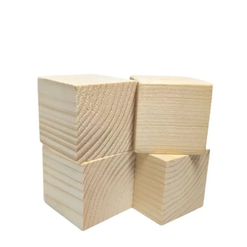 23 blocchi di legno non finiti da 2,5x2,5 cm, lisci, per strumenti matematici e puzzle