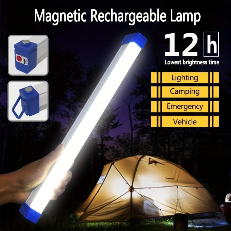 LED Flashlight Super Bright USB Rechargeable Emergency Light Camping Portable Magnetic Projector Night Market Outdoor Bulb