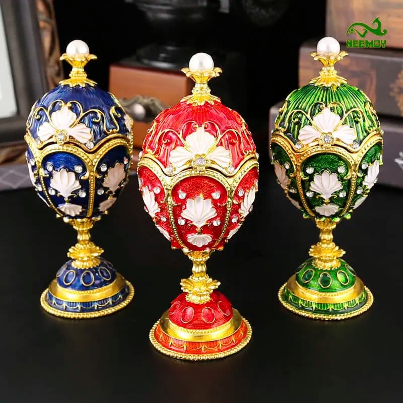 An Egg-shaped Jewelry Box Jewelry Storage Box Desktop Storage Box with Diamonds Suitable for Valentine's Day Gifts Holiday