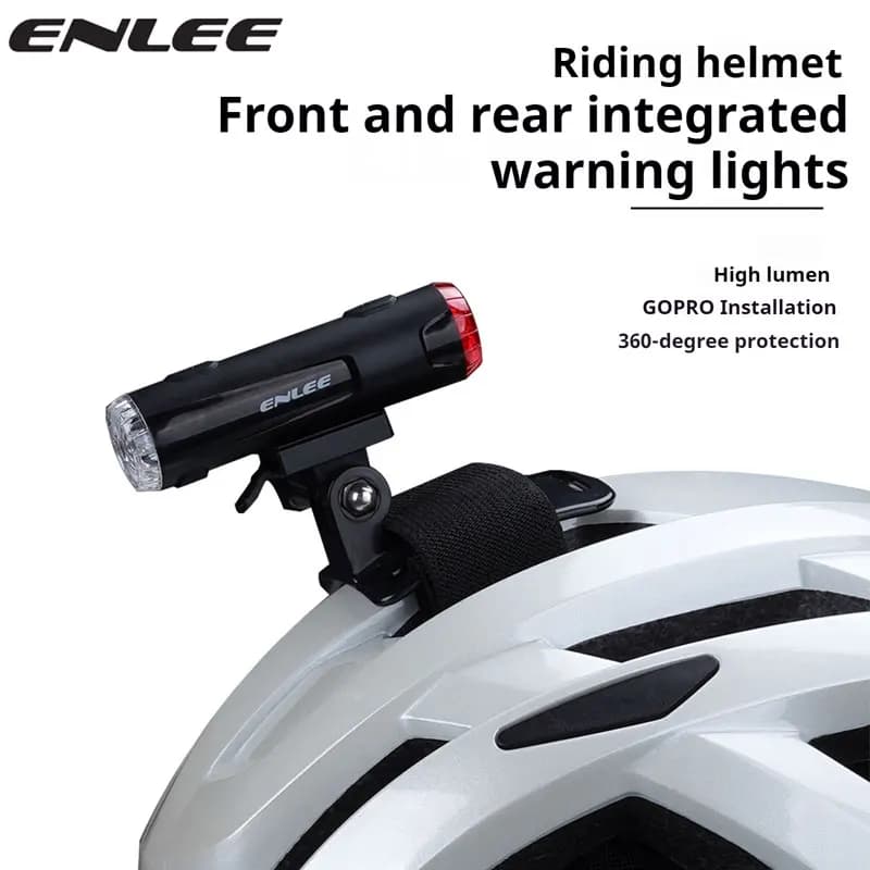 ENLEE Bicycle Light USB Rechargeable Waterproof Bike Safety Warning Light For MTB Helmet Tail Light Cycling Taillight