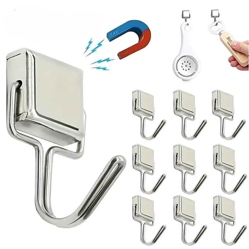 Forti ganci magnetici Ganci portaoggetti multiuso Ganci portaoggetti per bar da cucina di casa Ganci portaoggetti per chiavi Ganci da bagno