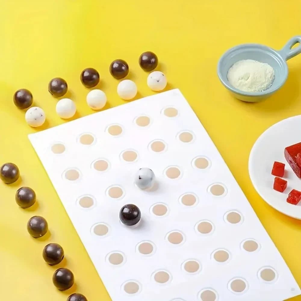 Mini stampi in silicone a forma di palla rotonda, strumenti per decorare torte, stampo per cioccolato, stampo per cubetti di ghiaccio, creazione di stampi per dessert con mousse gelatinose