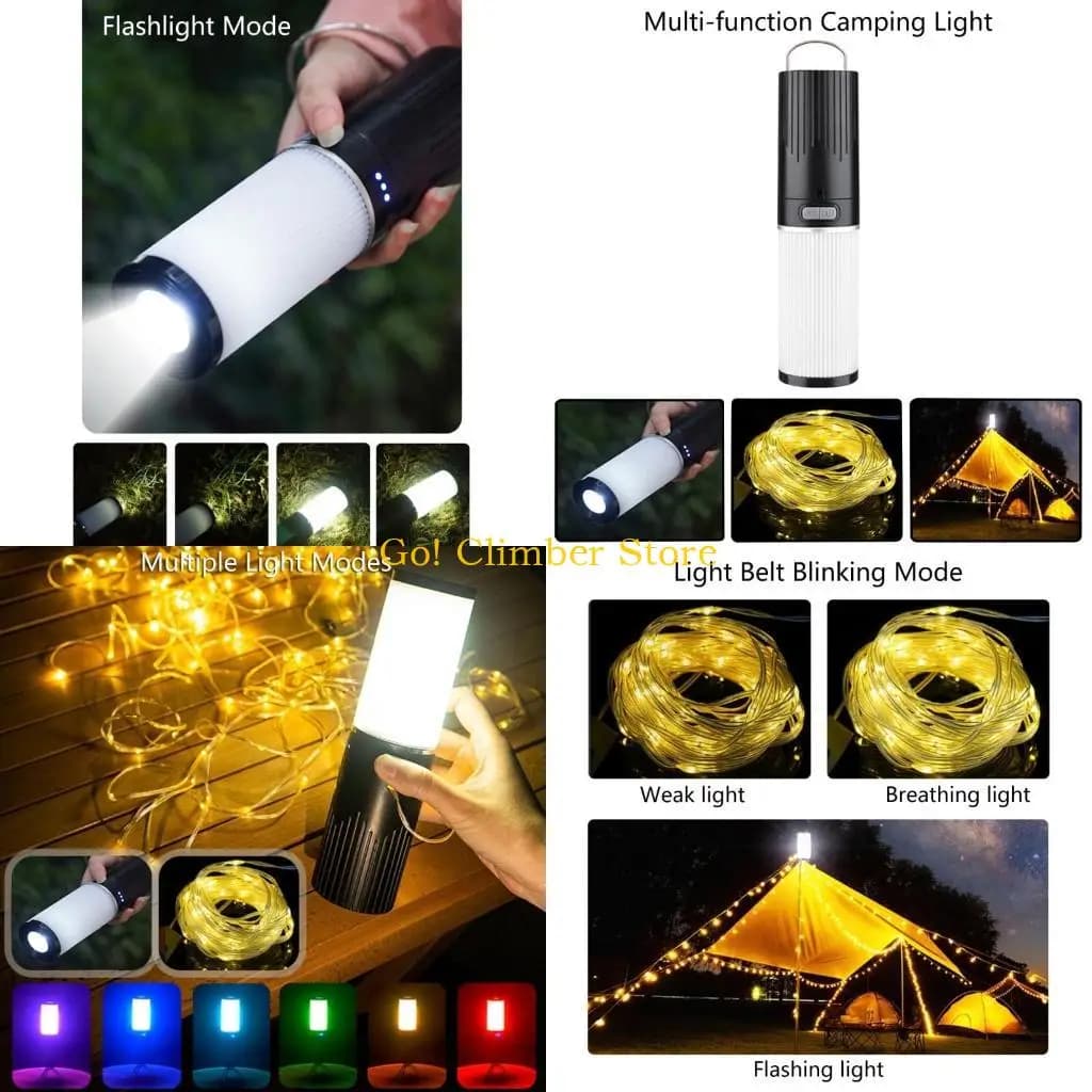 Q84C Light ricaricabile in campeggio IPX4 Luci da tenda impermeabile Luce a LED esterna