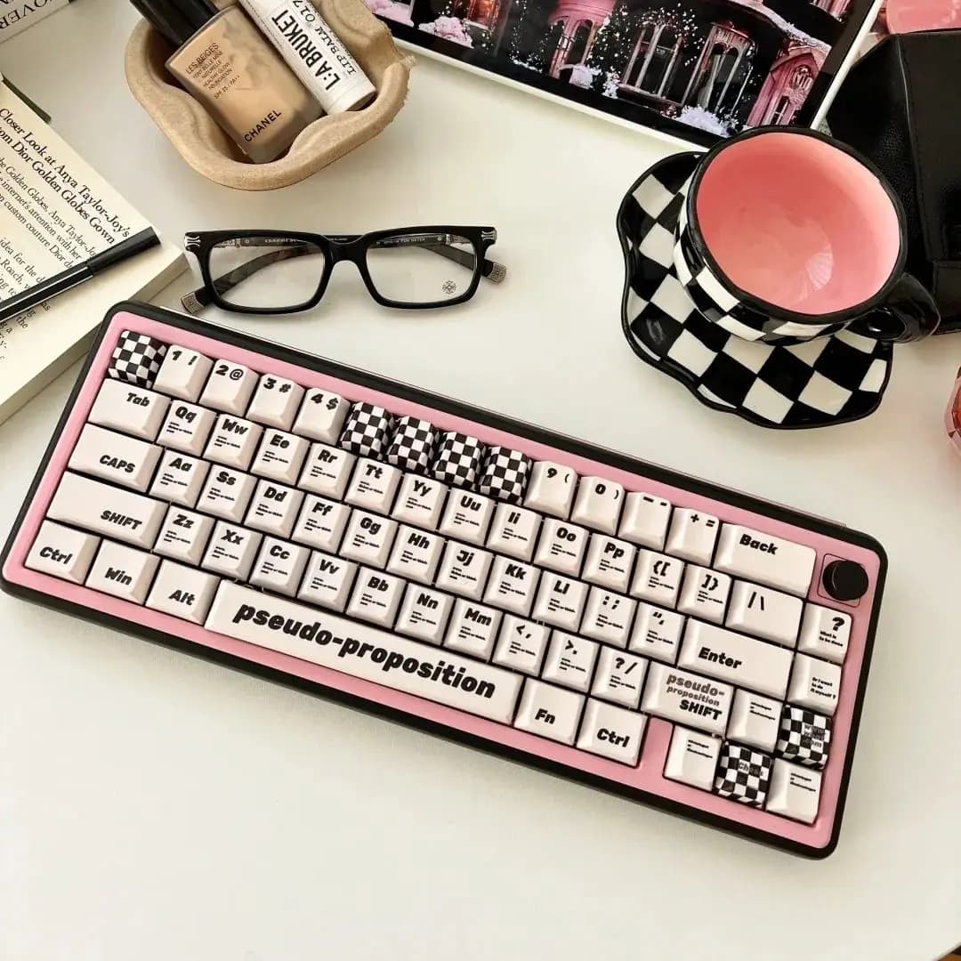 GRANDE VENDITA Scacchiera Keycap 133 Tasti Retro Nero Bianco Stile Cherry PBT Per ANSI ISO Layout Fai Da Te Tastiera Meccanica Keycap