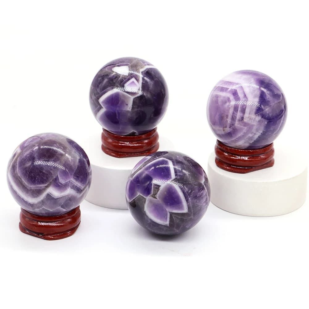 1PC Naturale Sogno Ametista Palla Lucido Globo Cristalli Massaggianti Reiki Pietre Guarigione Decorazione Della Casa Regali Squisiti Souvenir