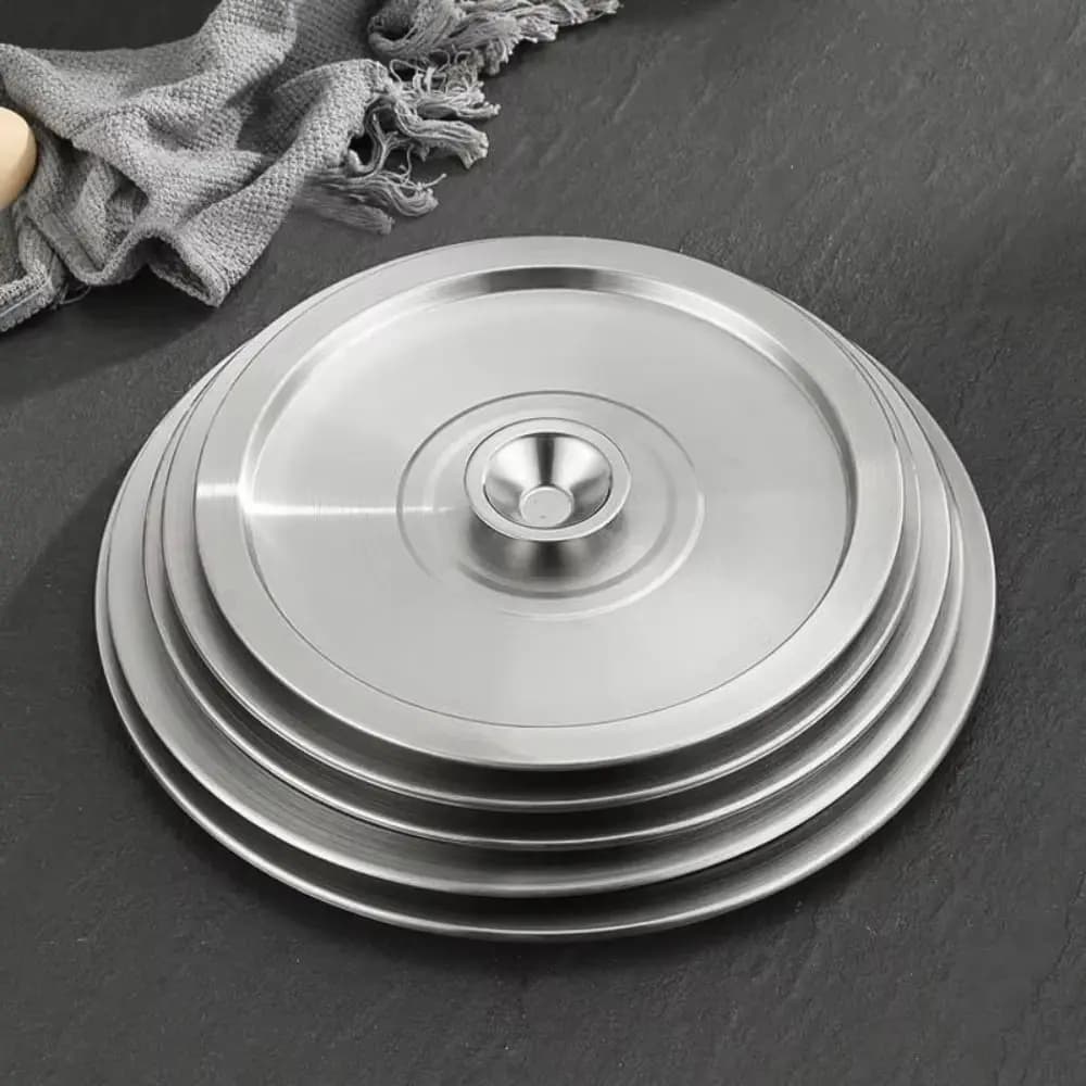 Nuovi coperchi per pentole in acciaio inossidabile Copri ciotola riutilizzabile universale Coperchio in metallo per padella