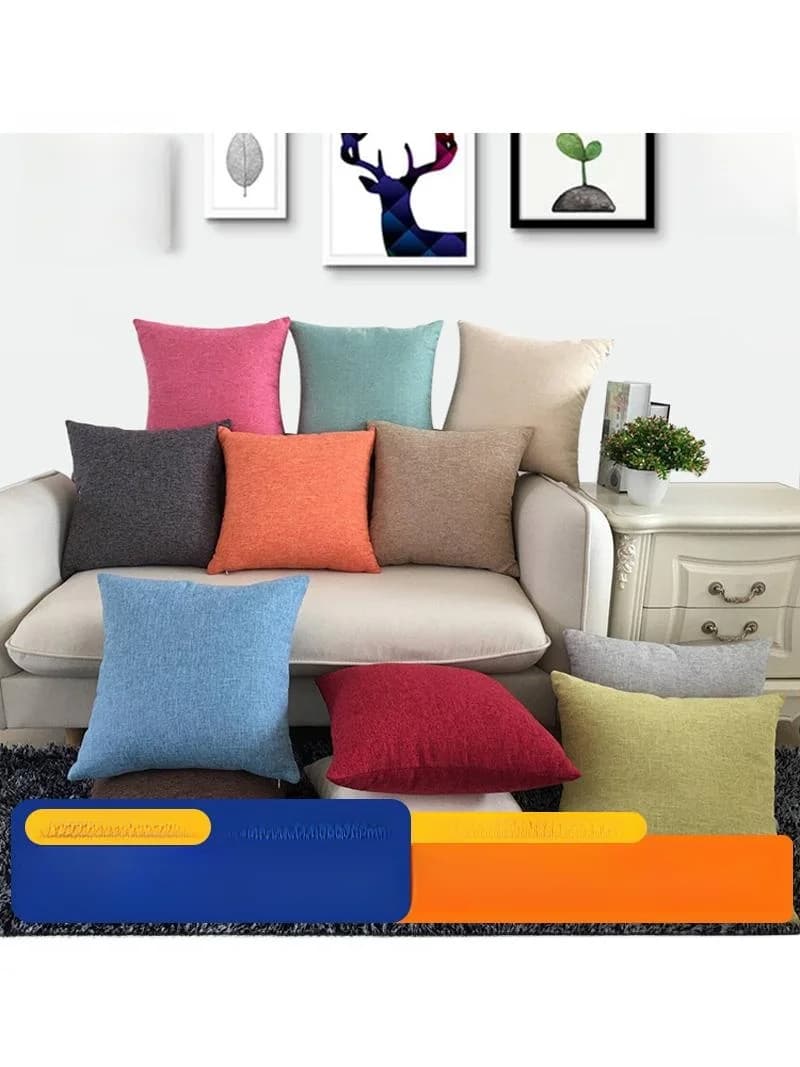 Fodera per cuscino tinta unita per divano, sedia da ufficio, auto, camera da letto, cuscino lombare, accessori per la casa