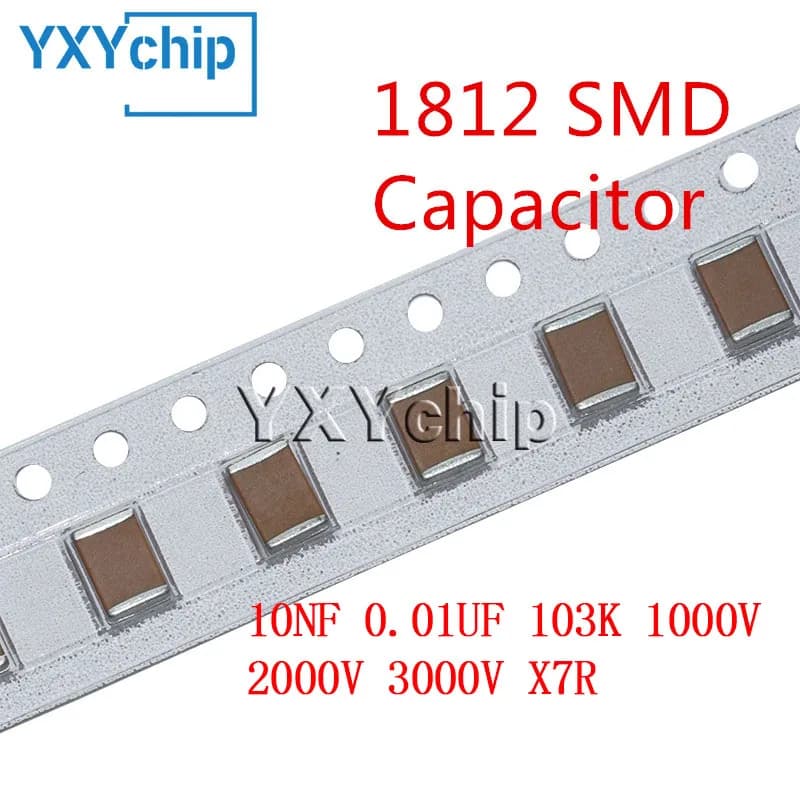 10 pz 1812 10NF 0.01UF 103K 1000V 2000V 3000V X7R 10% SMD Chip condensatore ceramico multistrato
