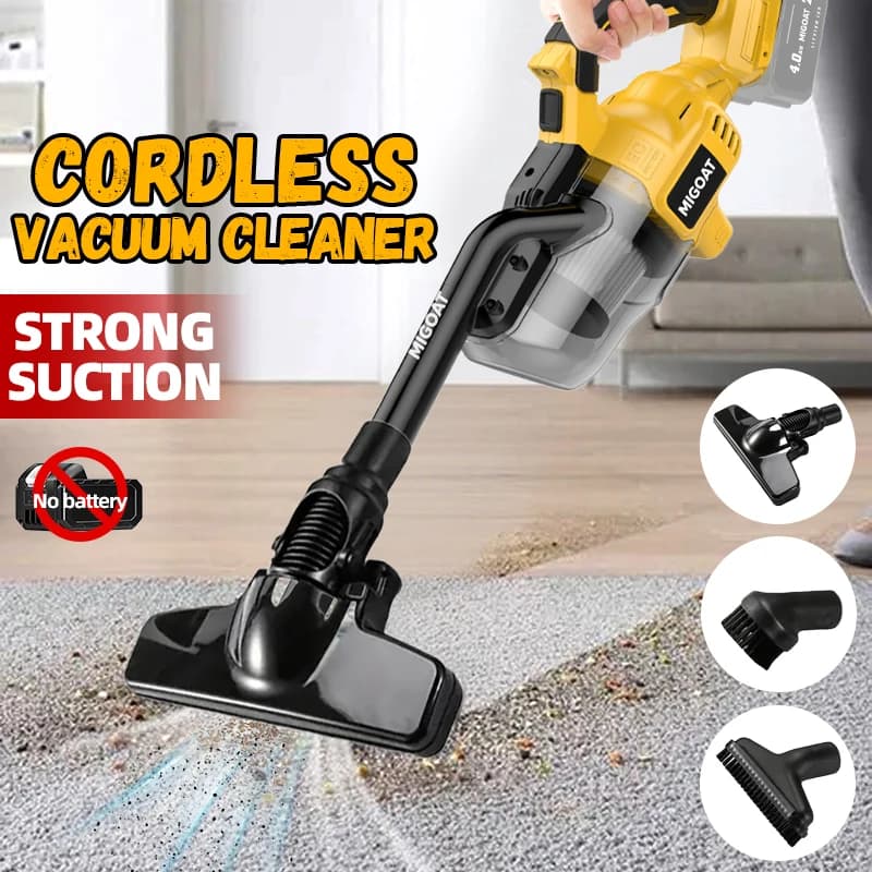MIGOAT Aspirapolvere senza fili 9,4KPA, aspirapolvere portatile per auto con fessure, pulitore per tappeti domestici per batteria Makita 18V-21V
