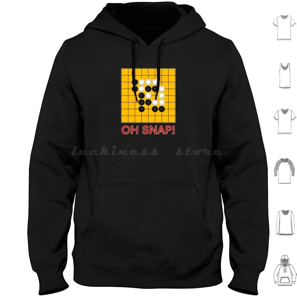 Oh scatto (indietro)! Go Igo Baduk Weiqi Go Humor Felpe con cappuccio Manica lunga Go Gioco da tavolo Umorismo Go Gioco da tavolo Go Game