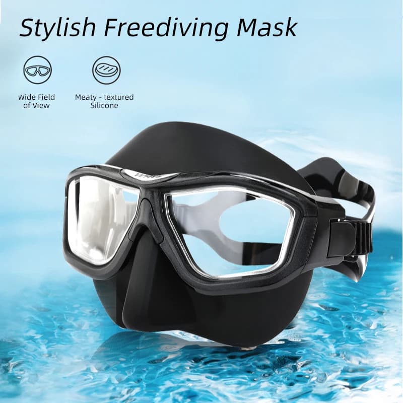 Maschera per immersioni subacquee a pieno facciale Antiappannamento Lente grande HD Ampia vista Occhiali per lo snorkeling Apnea Attrezzatura per il nuoto Attrezzatura professionale
