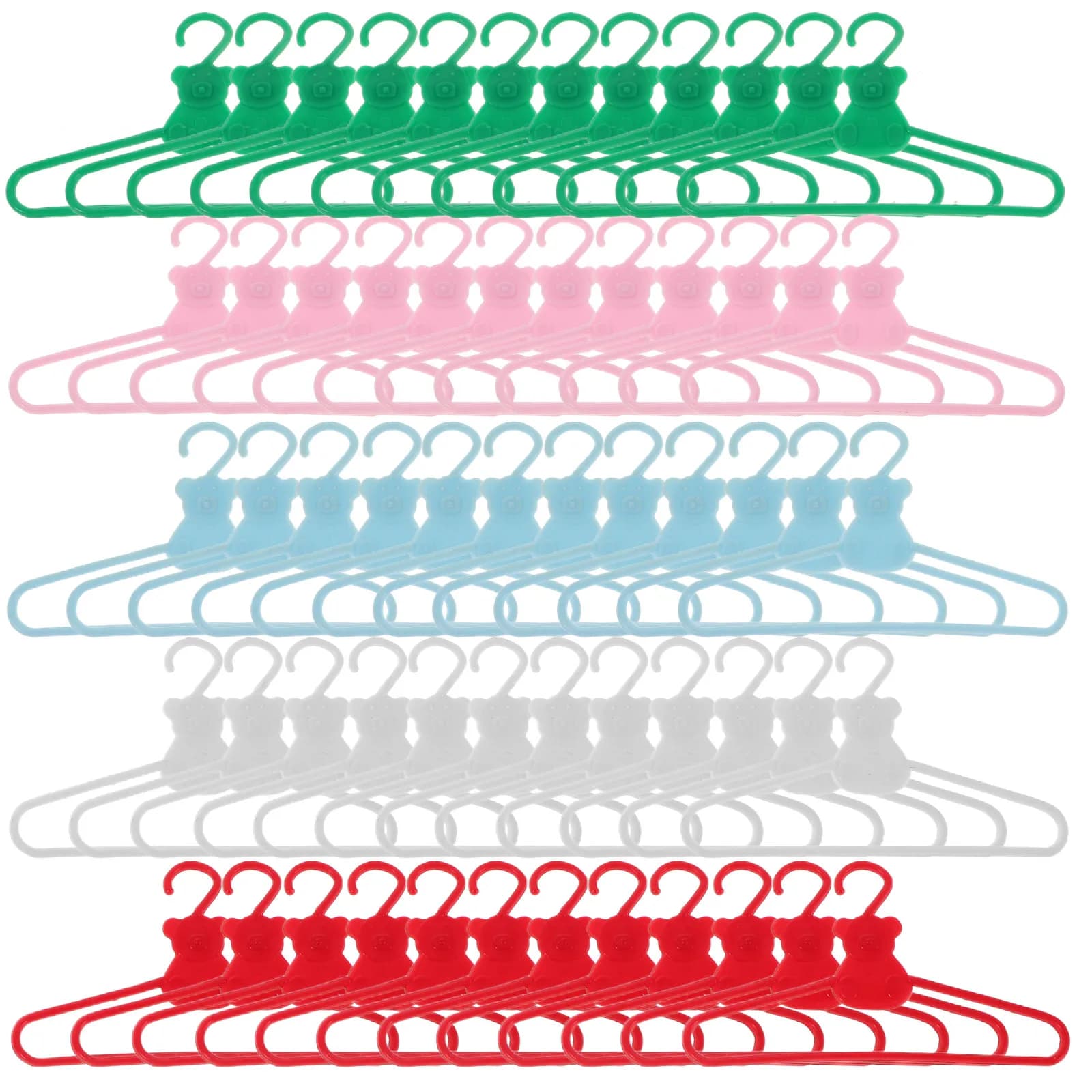 100 Pezzi Mini Appendiabiti 3.54x2.04 Pollici Piccoli Ganci per Abiti da Casa delle Bambole Progetti Artigianali Organizzatore Armadio Appendiabiti per Vestiti e Cappotti